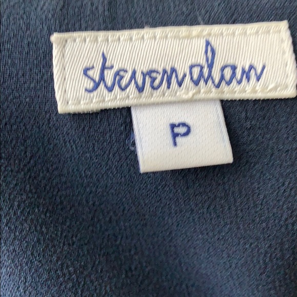 Steven Alan Silk Navy Dress - Picture 3 of 5
